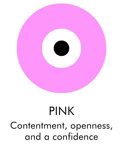 LOVE Charm & Sparkly Pink Evil Eye of Protection Clip-on Tag