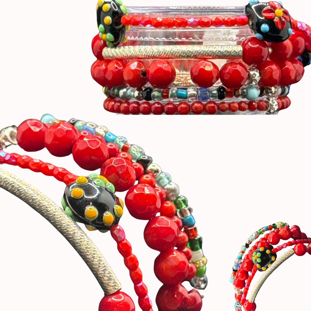 Boho Mystery Bracelet Set – 5 Handmade Stretch Bracelets