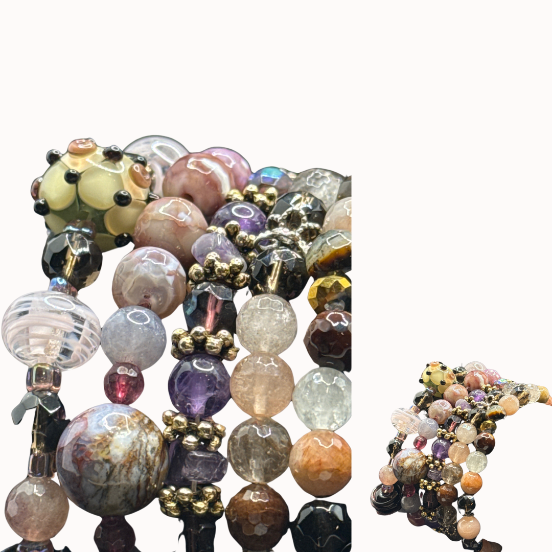 Boho Mystery Bracelet Set – 5 Handmade Stretch Bracelets