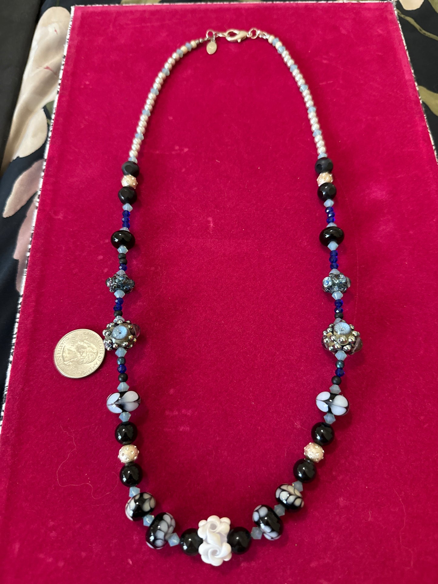 Moonlight Garden – Artisan Beaded Statement Necklace