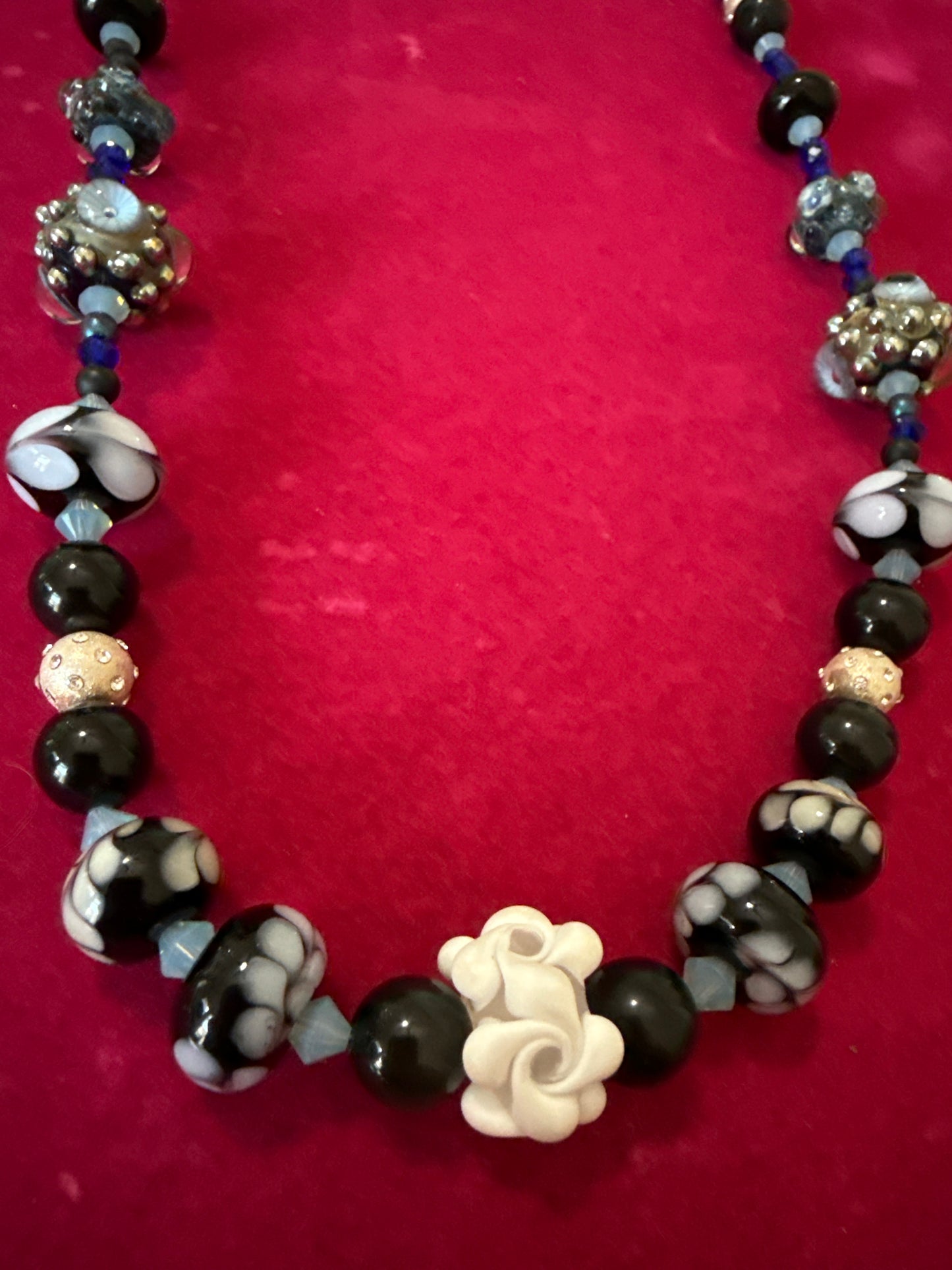 Moonlight Garden – Artisan Beaded Statement Necklace