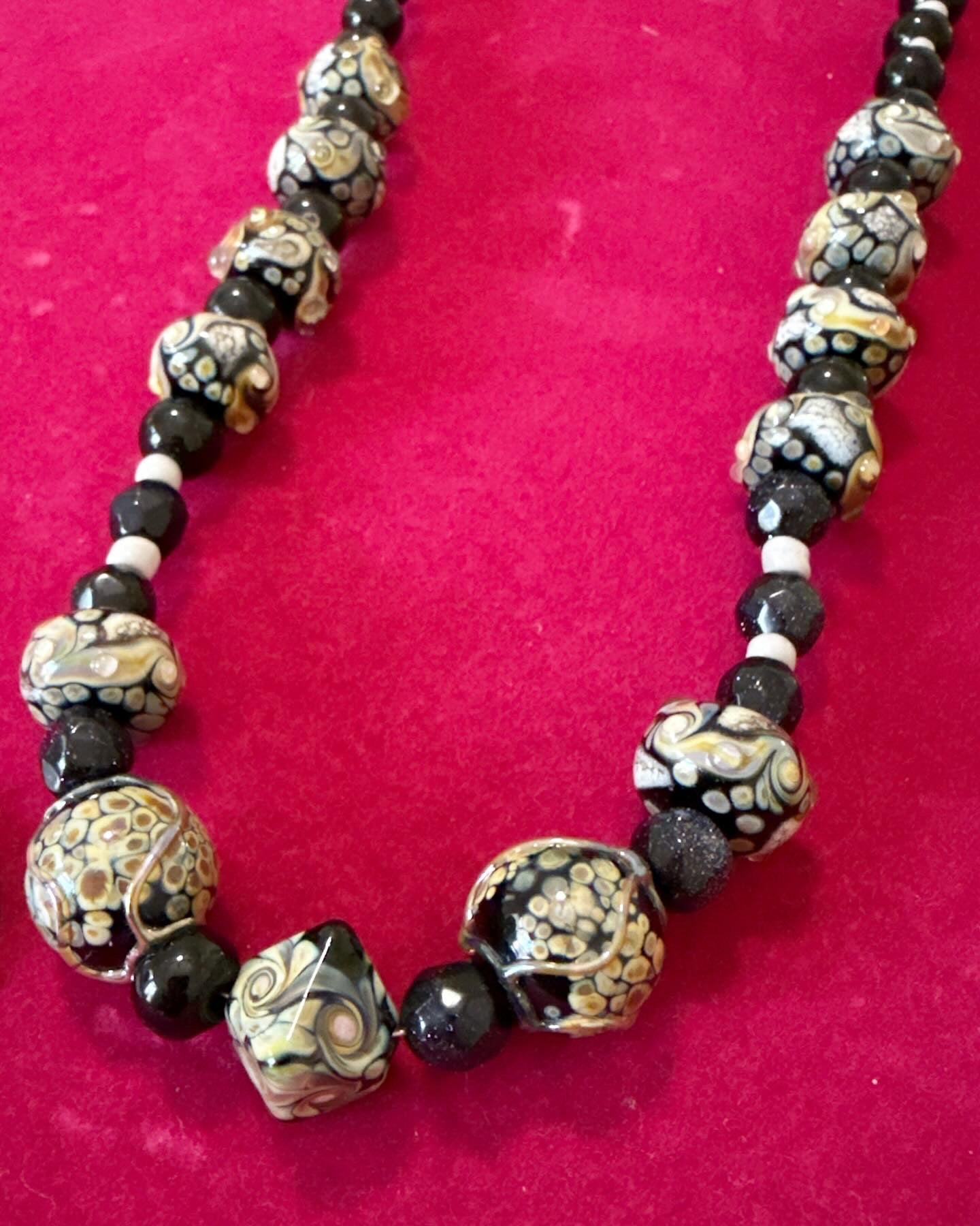 Midnight Swirl Statement Necklace