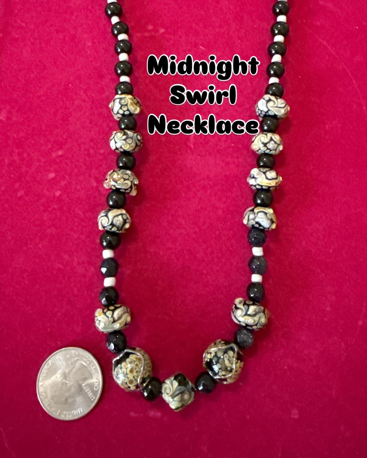Midnight Swirl Statement Necklace