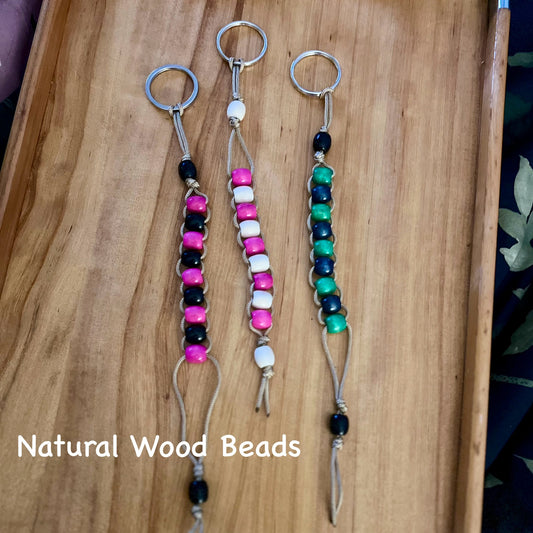 Wood Beads Golf Scorer/Counter Keychain