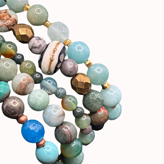 Boho Mystery Bracelet Set – 5 Handmade Stretch Bracelets