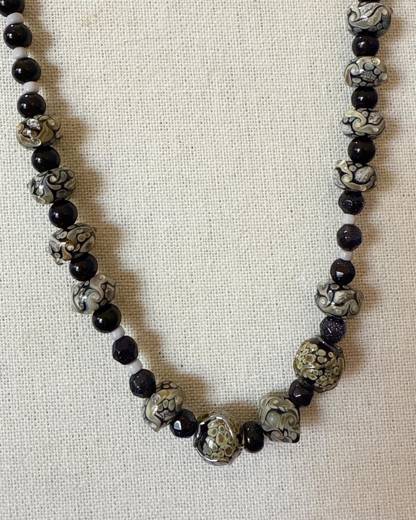 Midnight Swirl Statement Necklace
